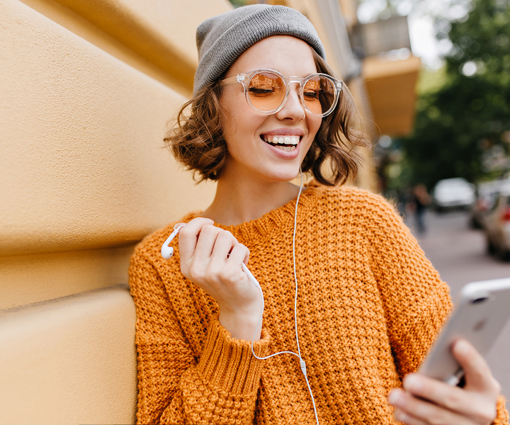 Girl in orange